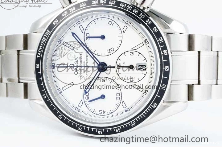 0719 Speedmaster Racing Master SS HKF Best Edition White Dial on SS Bracelet A TravelReady 7809